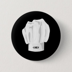 Badge Rond 5 Cm Bouton Chef Casquette