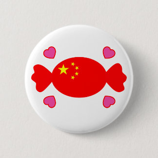 Badge Rond 5 Cm Bouton chinois doux