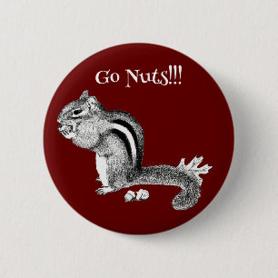 Badge Rond 5 Cm Bouton Chipmunk