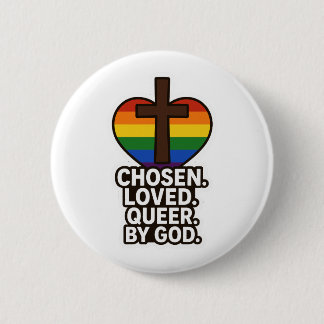 Badge Rond 5 Cm Bouton Choisi Par Dieu