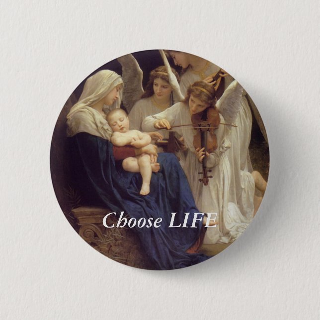 Badge Rond 5 Cm Bouton Choisir LA VIE (Devant)