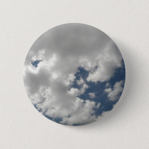 Badge Rond 5 Cm Bouton Ciel nuageux