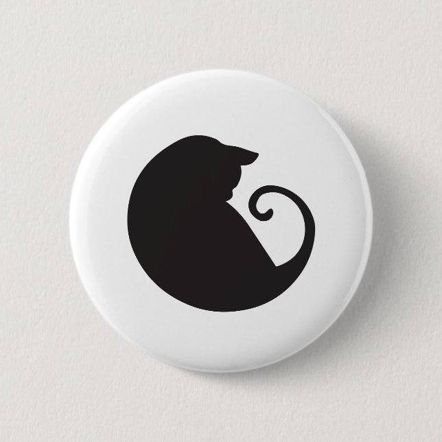 Badge Rond 5 Cm Bouton circulaire de chat (Devant)