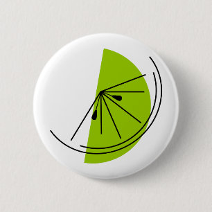 Badge Rond 5 Cm Bouton Citron vert