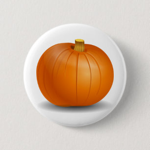 Badge Rond 5 Cm Bouton Citrouille d'automne