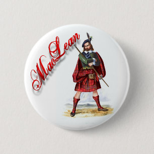 Badge Rond 5 Cm Bouton Clan MacLean Scottish Dream