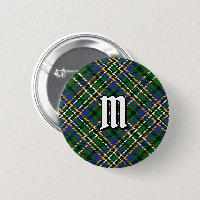 Badge Rond 5 Cm Bouton Clan Scott Green Tartan (Devant & derrière)