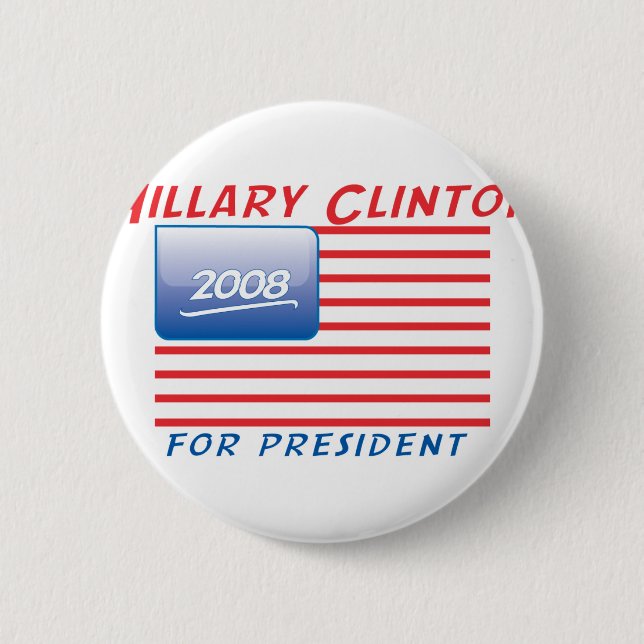 Badge Rond 5 Cm bouton-Clinton (Devant)