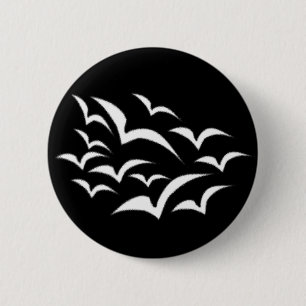 Badge Rond 5 Cm Bouton Cloud de chauve-souris