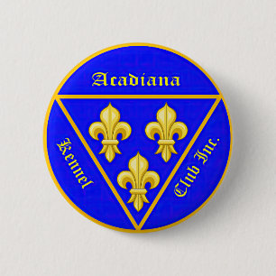 Badge Rond 5 Cm Bouton Club Acadiana Kennel