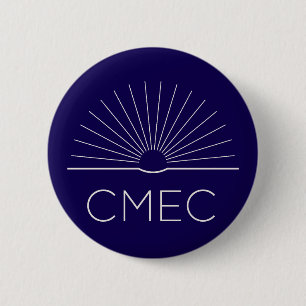 Badge Rond 5 Cm Bouton CMEC - Marine avec logo blanc