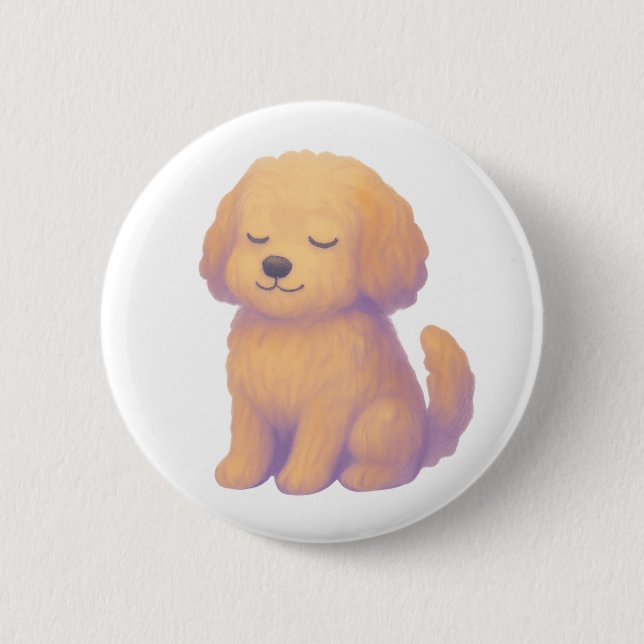 Badge Rond 5 Cm Bouton Cockapoo décontracté (Devant)
