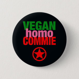 Badge Rond 5 Cm Bouton coco homo végétalien