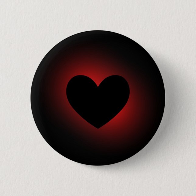 Badge Rond 5 Cm Bouton Coeur de Ziggi (Devant)