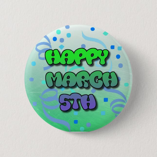 Badge Rond 5 Cm Bouton Confetti du 5 mars (Devant)