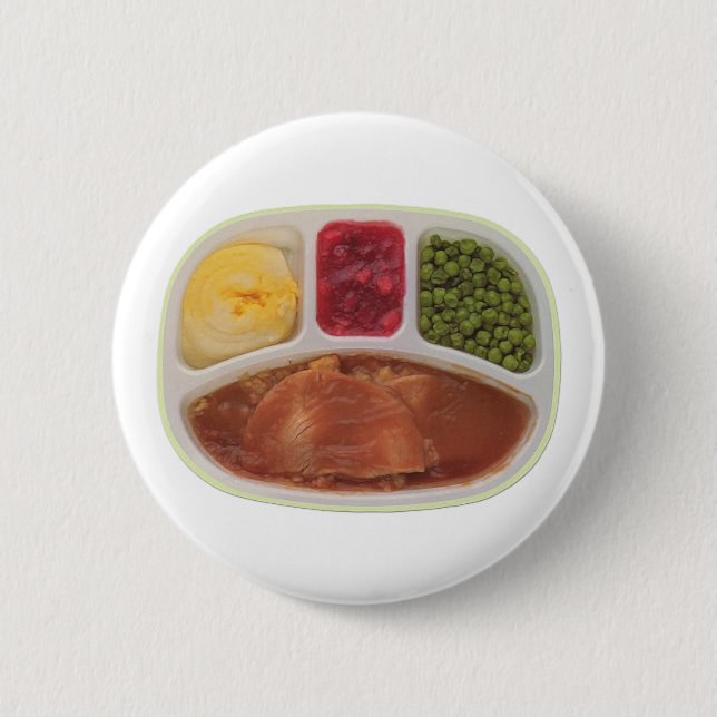 Badge Rond 5 Cm Bouton CONGELÉ de DÎNER de TV (Devant)
