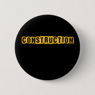 Badge Rond 5 Cm Bouton Construction