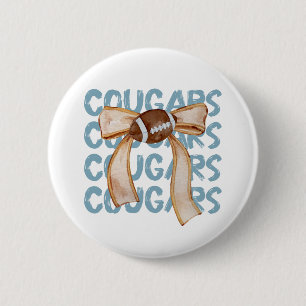 Badge Rond 5 Cm Bouton coquette Mascotte Cougar