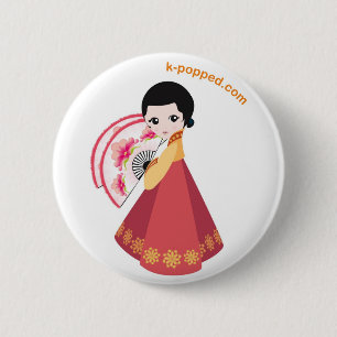 Badge Rond 5 Cm Bouton coréen de danseur