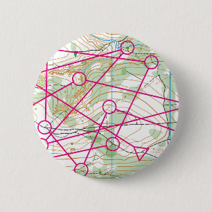 Badge Rond 5 Cm Bouton - cours d'orientation
