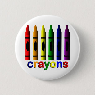 Badge Rond 5 Cm Bouton Crayons Art pour enfants