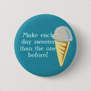Badge Rond 5 Cm Bouton crème glacée