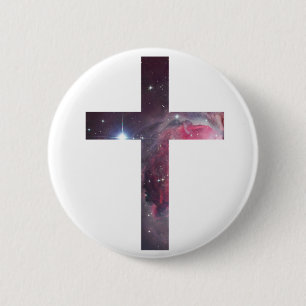 Badge Rond 5 Cm Bouton croisé 2 de nébuleuse