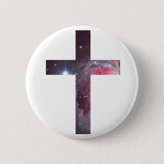 Badge Rond 5 Cm Bouton croisé 2 de nébuleuse