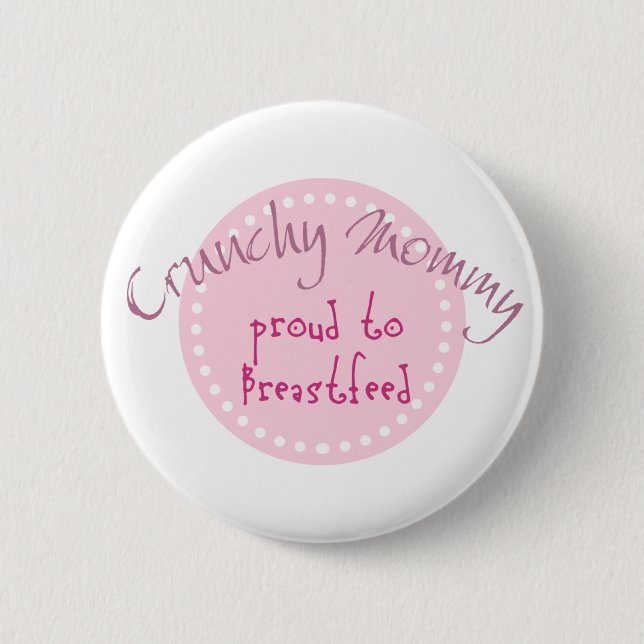 Badge Rond 5 Cm Bouton croquant de maman (Devant)
