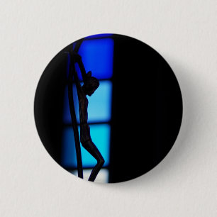 Badge Rond 5 Cm Bouton Crucifix