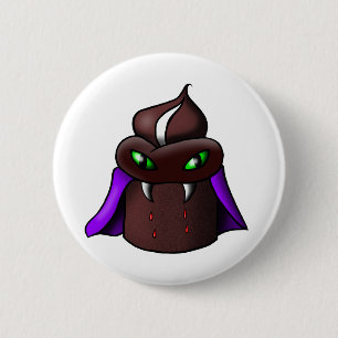 Badge Rond 5 Cm Bouton Cupcake Vampire