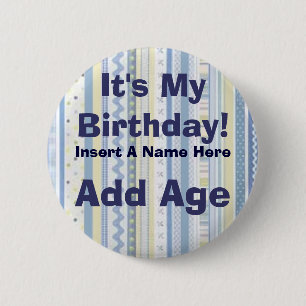 Badge Rond 5 Cm Bouton customisé d'anniversaire