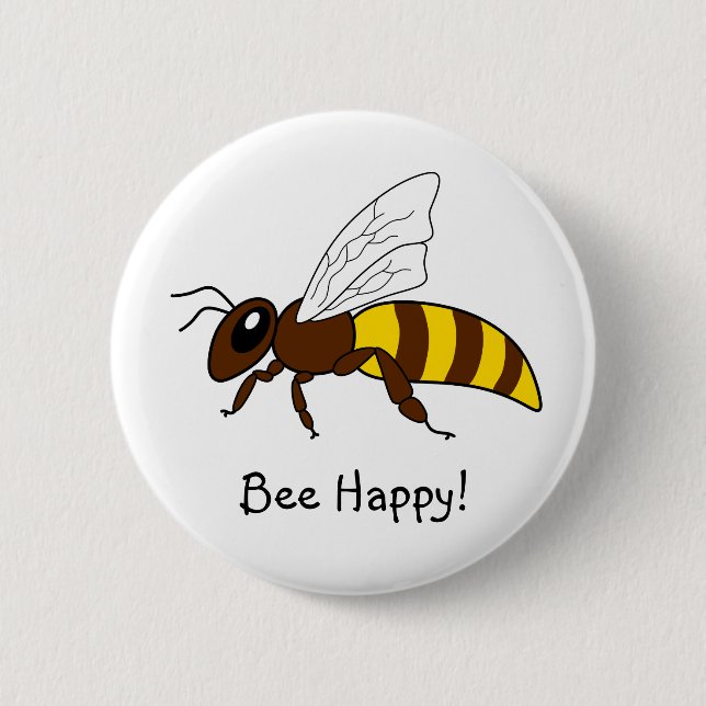 Badge Rond 5 Cm Bouton d'abeille (Devant)