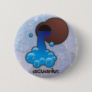 Badge Rond 5 Cm Bouton d'Acuarius