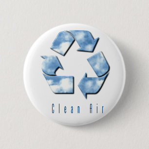 Badge Rond 5 Cm Bouton d'air pur