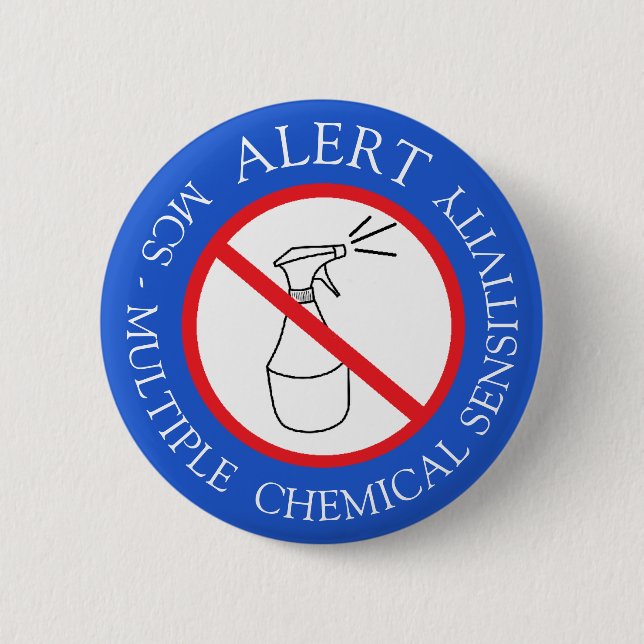 Badge Rond 5 Cm Bouton d'alerte Médicale MCS (Devant)