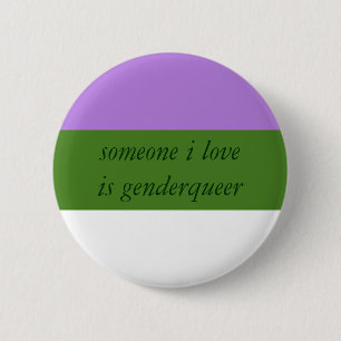 Badge Rond 5 Cm Bouton d'allié de Genderqueer