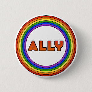 Badge Rond 5 Cm Bouton d'allié de GLBT
