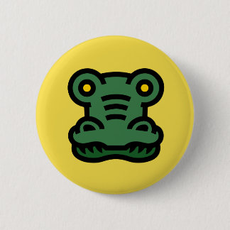 Badge Rond 5 Cm Bouton d'alligator
