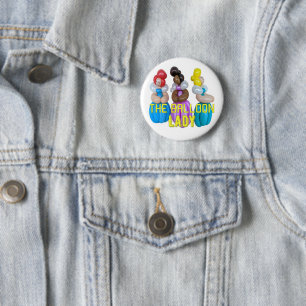 Badge Rond 5 Cm Bouton dame de l'artiste animal de ballon