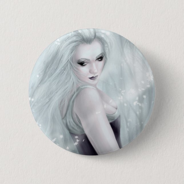 Badge Rond 5 Cm Bouton d'âme d'hiver (Devant)