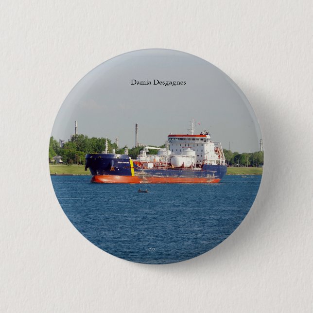 Badge Rond 5 Cm Bouton Damia Desgagnes (Devant)