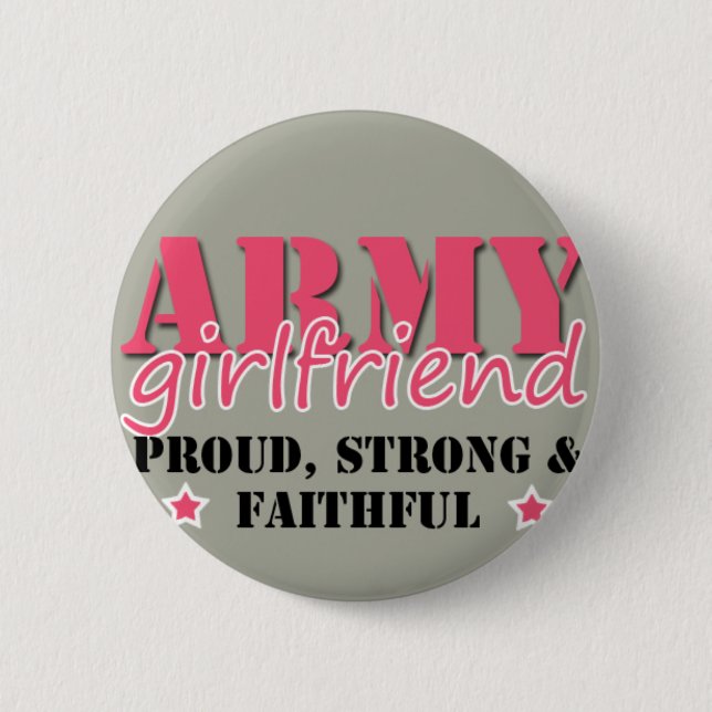 Badge Rond 5 Cm Bouton d'amie d'armée (Devant)