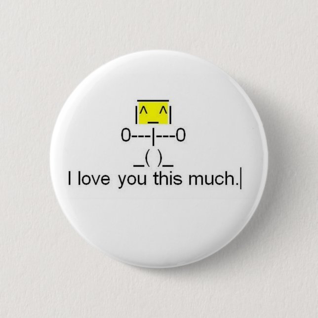 Badge Rond 5 Cm Bouton d'amour (Devant)