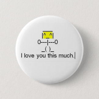 Badge Rond 5 Cm Bouton d'amour