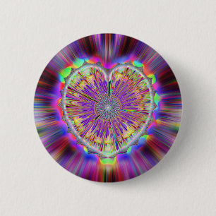 Badge Rond 5 Cm Bouton d'amour