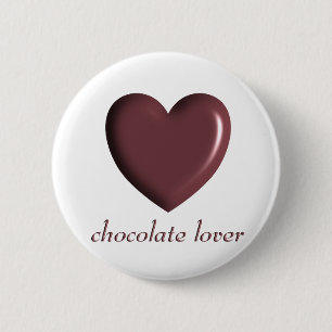 Badge Rond 5 Cm Bouton d'amour au chocolat