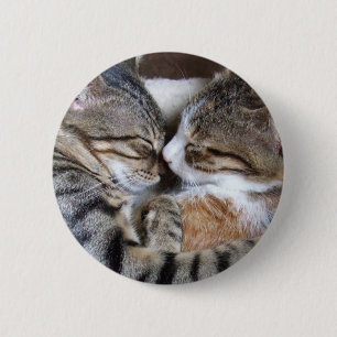 Badge Rond 5 Cm Bouton d'amour de chat