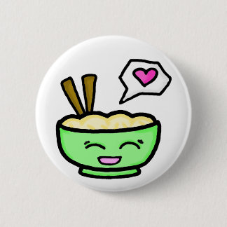 Badge Rond 5 Cm Bouton d'amour de nouille