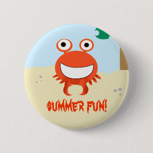 Badge Rond 5 Cm bouton d'amusement d'été
